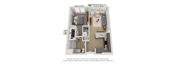 Floor plan image of A1, 1-bedroom apartment