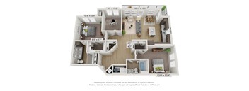 Floor plan image of B4, 2-bedroom apartment