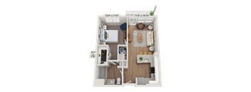 a1 floor plan  1 bedroom with 1 bath