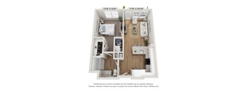 Floor plan image of A1, 1-bedroom apartment