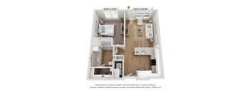 Floor plan image of A3, 1-bedroom apartment