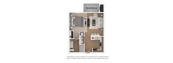 Floor plan image of A1, 1-bedroom apartment