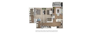 Floor plan image of B4, 2-bedroom apartment