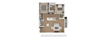 Floor plan image of B5, 2-bedroom apartment