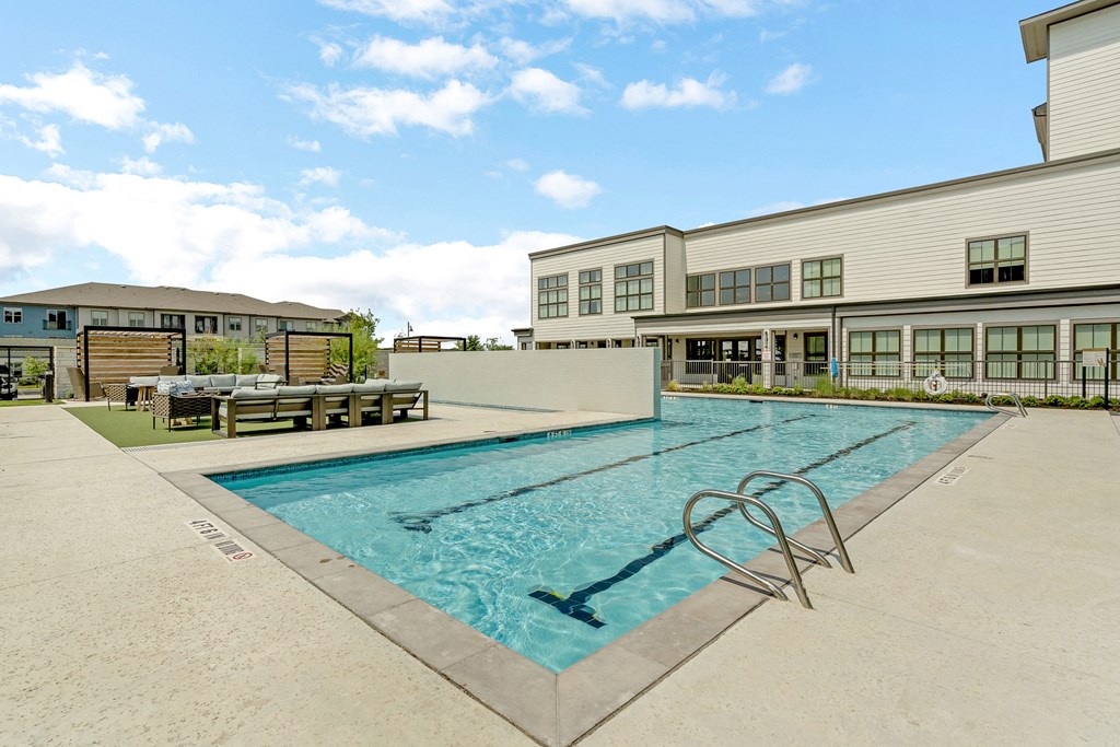 the swimming pool at our apartments