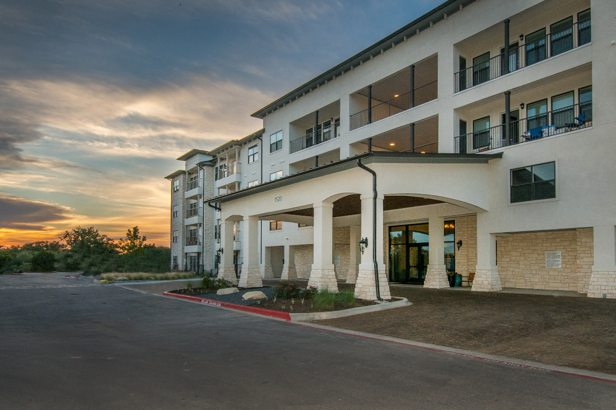Leasing center at Solea Cedar Park Senior Apartments in Cedar Park Texas
