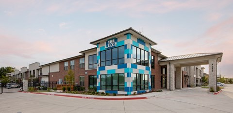 a street view of a senior apartment facility