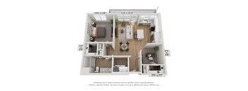 a 1 bedroom floor plan  summit  505 sq ft