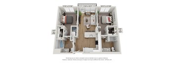 a 3 bedroom floor plan with a bathroom and a living room