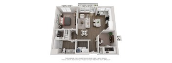 bedroom floor plan at the approach at summit park apartments in hendersonville, nc