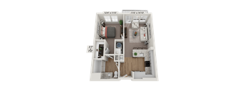 Floor plan image of A1, 1-bedroom apartment