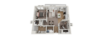 Floor plan image of A4, 1-bedroom apartment