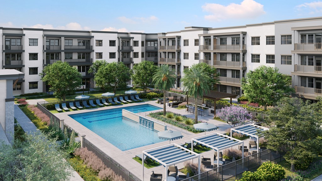 Rendering image of courtyard