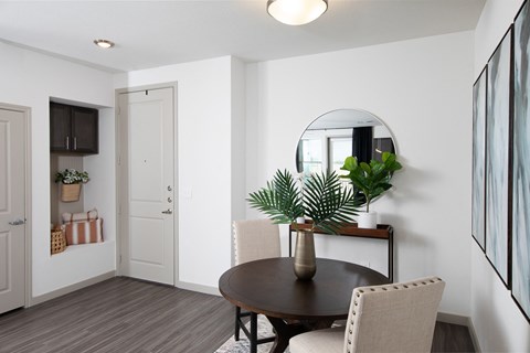 a small sitting area in unit at a senior apartment community