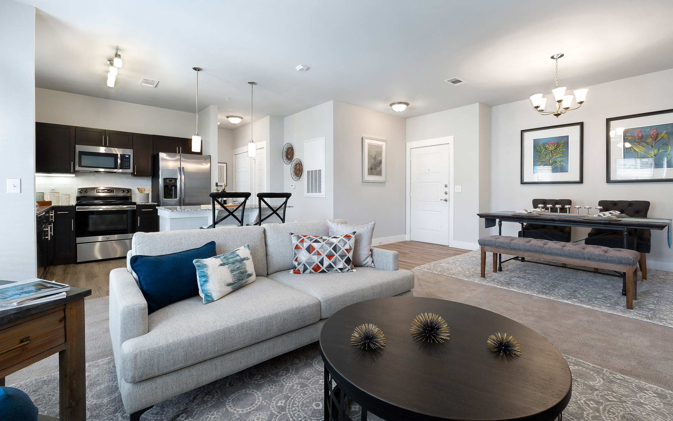Open concept floor plans at Solea Cedar Park Senior Apartments in Cedar Park Texas