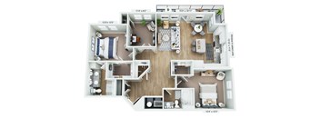 a floor plan of the villas at houston levee west apartments in cordova,