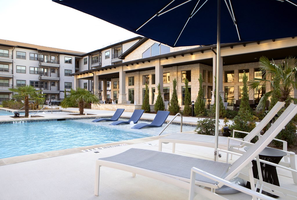 Image of lounge area by pool