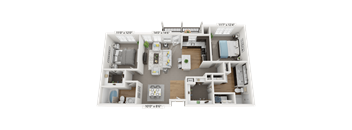 a floor plan of a 2 bedroom apartment