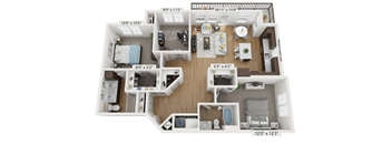 Floor plan image of B4, 2-bedroom apartment