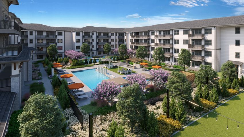 Solea Lewisville pool and courtyard - Photo Gallery