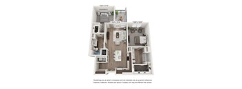 Floor plan image of B2, 2-bedroom apartment