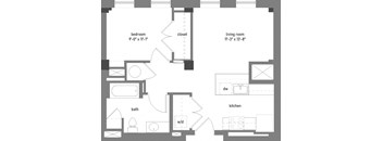 UNIT TYPE 6C at The Lady, Columbia, SC