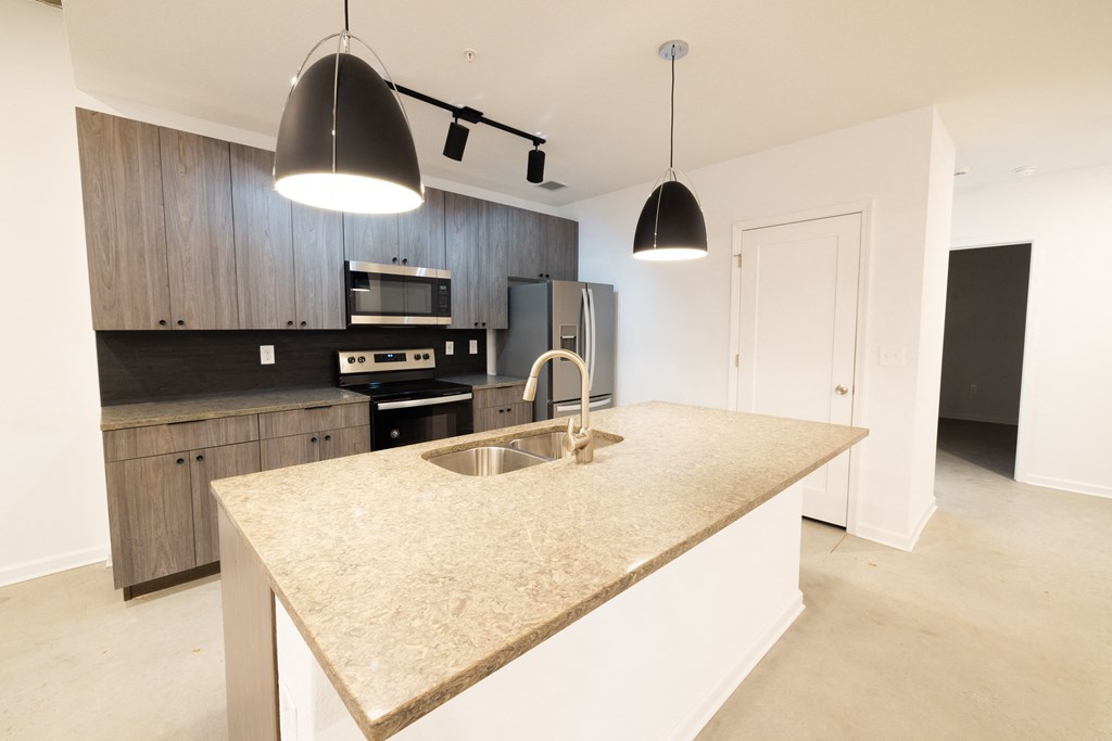 a kitchen with a sink and a counter top in a house  at The Lady, Columbia, SC