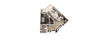 1 bed 1 bath D at The District at Deerfield Residences Apartments, Ohio, 45040