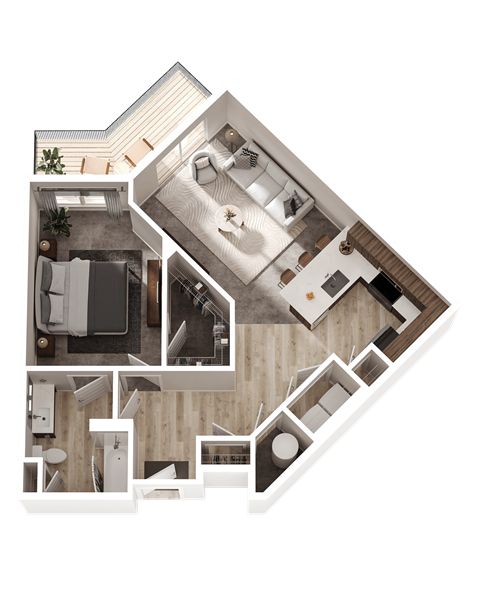 1 bed 1 bath D at The District at Deerfield Residences Apartments, Ohio, 45040