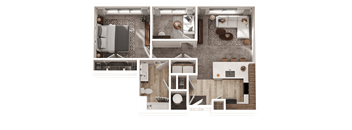 1 bed 1 bath A29 at The District at Deerfield Residences Apartments, Mason, OH, 45040