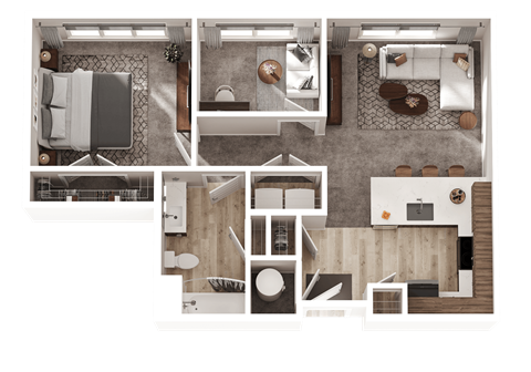 1 bed 1 bath A29 at The District at Deerfield Residences Apartments, Mason, OH, 45040