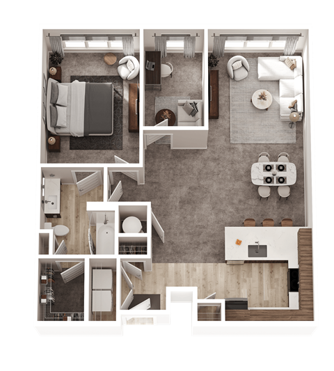 1 bed 1 bath A30 at The District at Deerfield Residences Apartments, Mason, OH