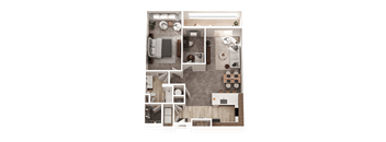 1 bed 1 bath A32 at The District at Deerfield Residences Apartments, Mason, Ohio