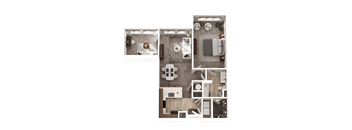 1 bed 1 bath A34 at The District at Deerfield Residences Apartments, Ohio