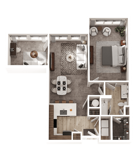 1 bed 1 bath A34 at The District at Deerfield Residences Apartments, Ohio