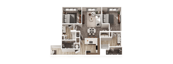 2 bed 2 bath at The District at Deerfield Residences Apartments, Mason, OH, 45040