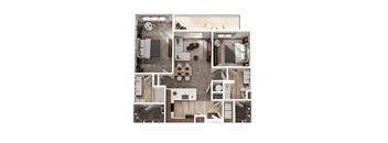 2 bed 2 bath A at The District at Deerfield Residences Apartments, Mason, OH