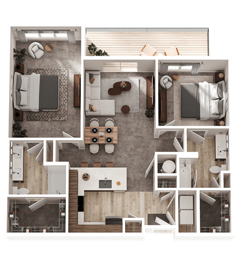 2 bed 2 bath A at The District at Deerfield Residences Apartments, Mason, OH