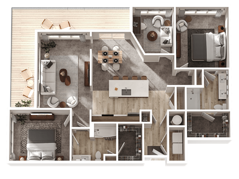 2 bed 2 bath F at The District at Deerfield Residences Apartments, Ohio, 45040