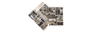 2 bed 2 bath G at The District at Deerfield Residences Apartments, Mason, OH, 45040