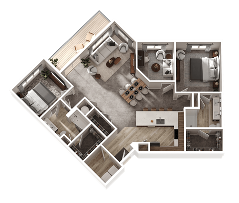 2 bed 2 bath G at The District at Deerfield Residences Apartments, Mason, OH, 45040