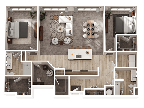 2 bed 2 bath D at The District at Deerfield Residences Apartments, Mason
