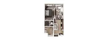 1 bed 1 bath A28 at The District at Deerfield Residences Apartments, Mason, OH