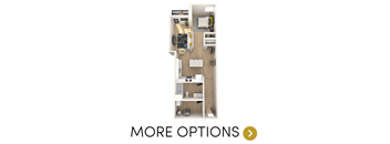 Studio floor plan at apartments in Royal Oak, MI | Main Living Apartments in Royal Oak, MI