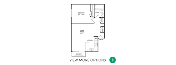 1 bedroom apartment floor plans in East Lansing, MI near Michigan State University | Courtyard Flatlets