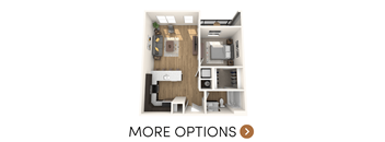 1 bedroom apartment floor plan in Brighton, MI | Vista at Brighton Apartments