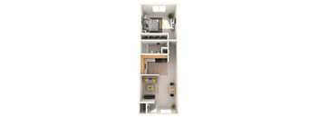 1 bedroom 1 bath apartment floor plan Okemos Village Apartments in Okemos, MI