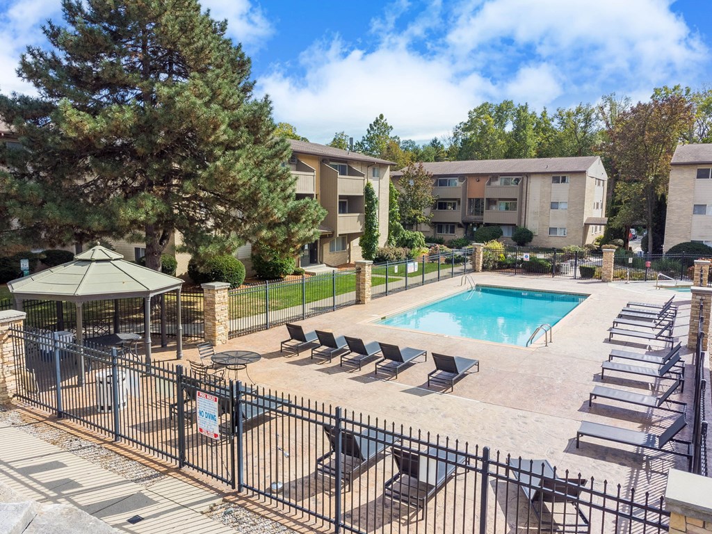 Pool at Capitol Villa Apartments near Michigan State University in East Lansing, MI