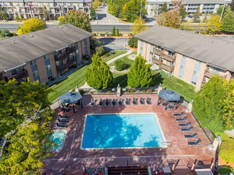Pool at Berrytree Apartments near Michigan State University in East Lansing, MI