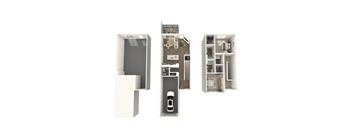 2 bedroom floor plan at Bayview of Traverse City, MI apartments